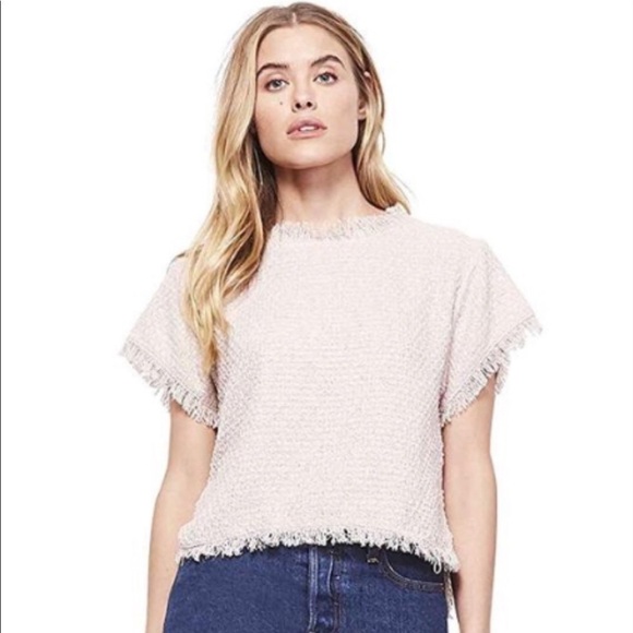 cupcakes & cashmere Tops - Cupcakes & Cashmere- Justeen Tweed Rose Blouse